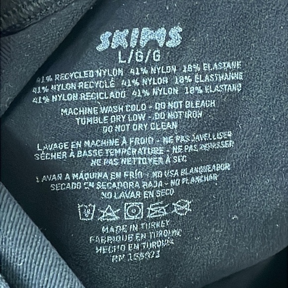 New Skims Seamless Everyday Sculpt Thong Bodysuit Shapewear Black Sz L - Picture 7 of 7